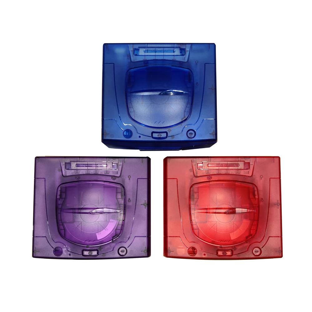 Прозрачный прозрачный красный синий фиолетовый зеленый пластиковый чехол для Sega