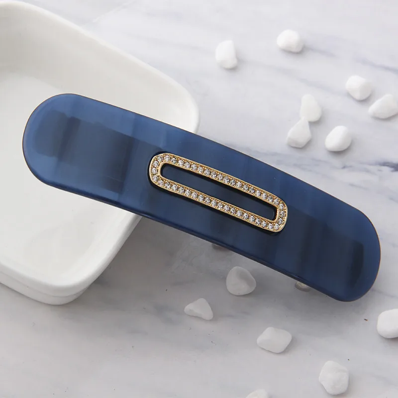 Новинка модные заколки для волос Клипсы из ацетата простые с кубическим