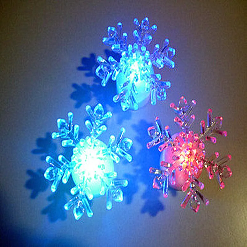 2017 Светодиодные ночные светильники для танцев 25 шт. в форме снежинки зимнее белое