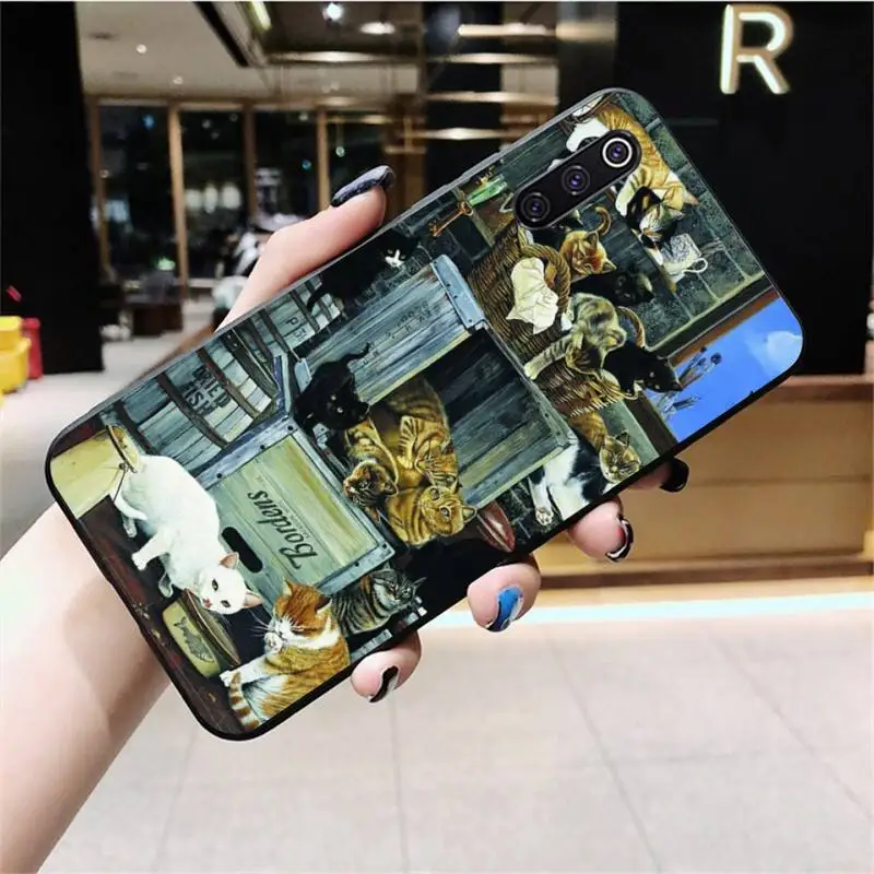 Чехол для телефона HPCHCJHM кошки и библиотека Дерево чехол Xiaomi Mi10 10Pro 10 lite Mi9 9SE 8SE