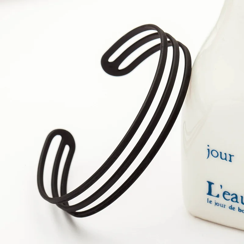 Модные Универсальные трехслойные браслеты простой классический открытый