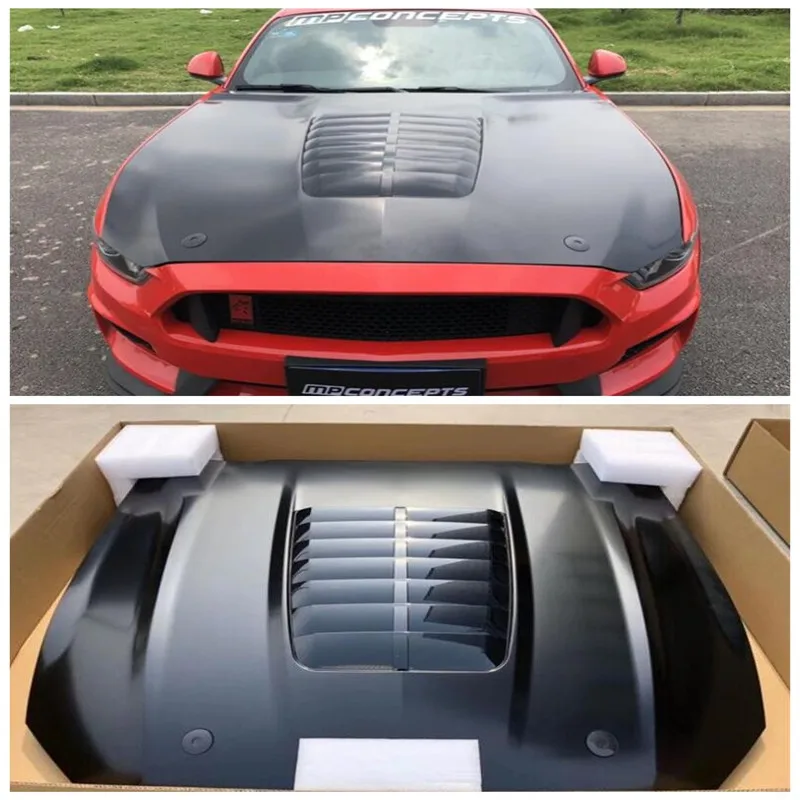 

High Quality Aluminum Alloy & Carbon Fiber Engine Hood Vent Cover For Ford Mustang GT500 2015-2020