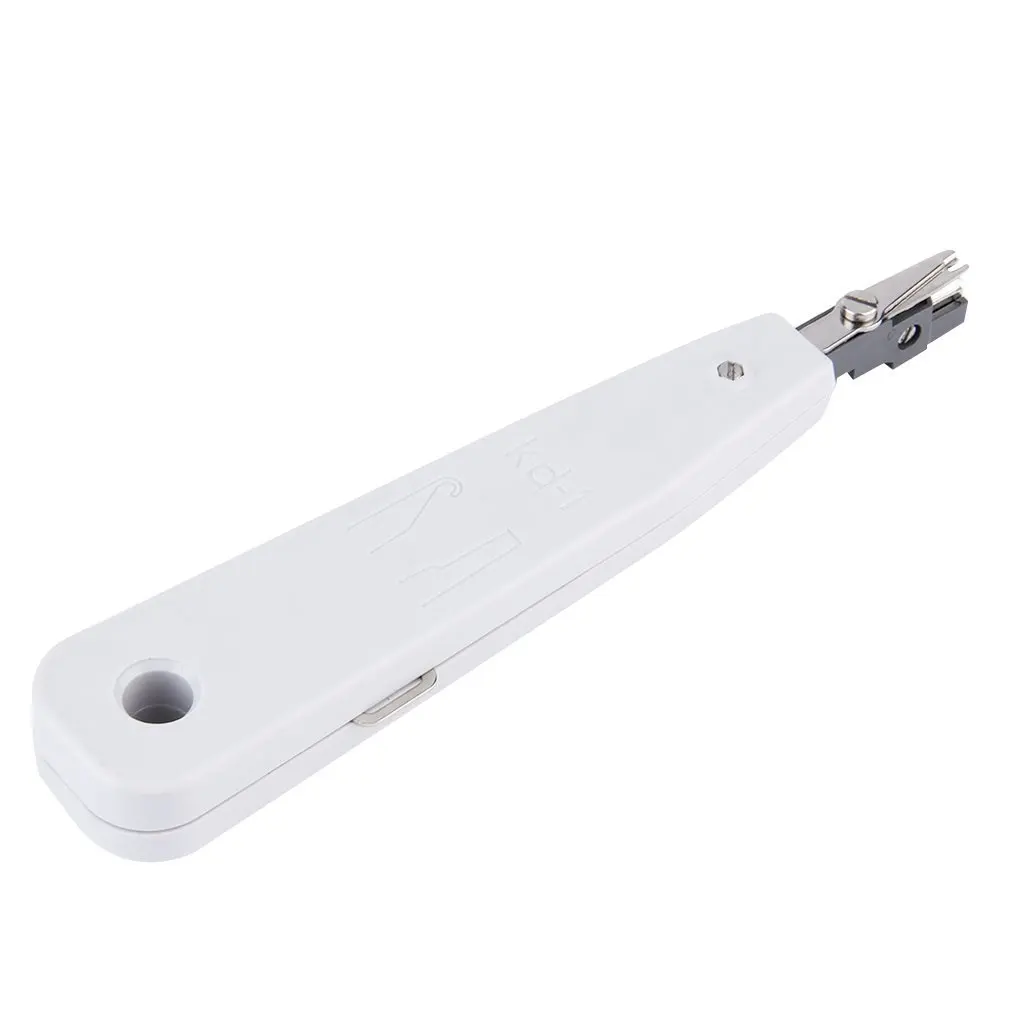 

Hot White Metal & Plastic 17.5cm x 3.3cm x 2cm RJ11 RJ45 Cat5 Network Punch Down Cut Off PunchDown Impact Tool Wholesale
