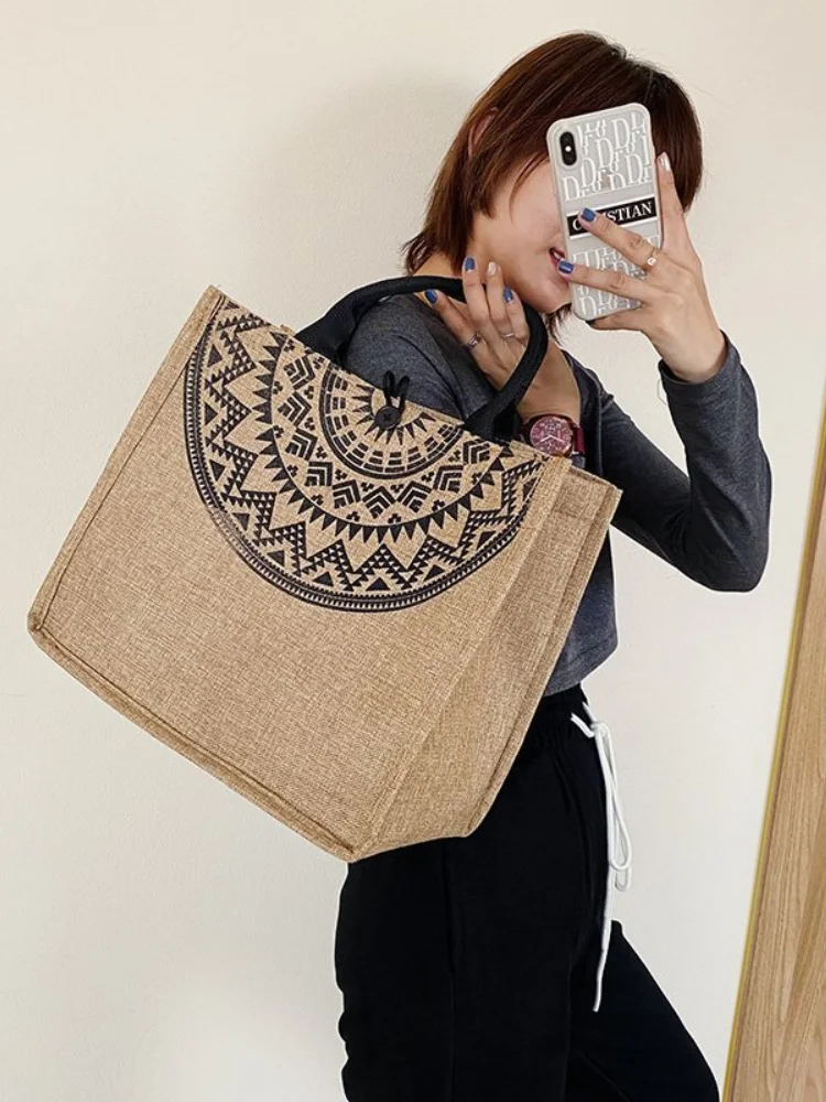 

2021 Canvas Handbags For Women Fashion Tote Beach Bags Reusable Shopping Bags Casual Large Capacity Designer Shoulder Pouch Bags