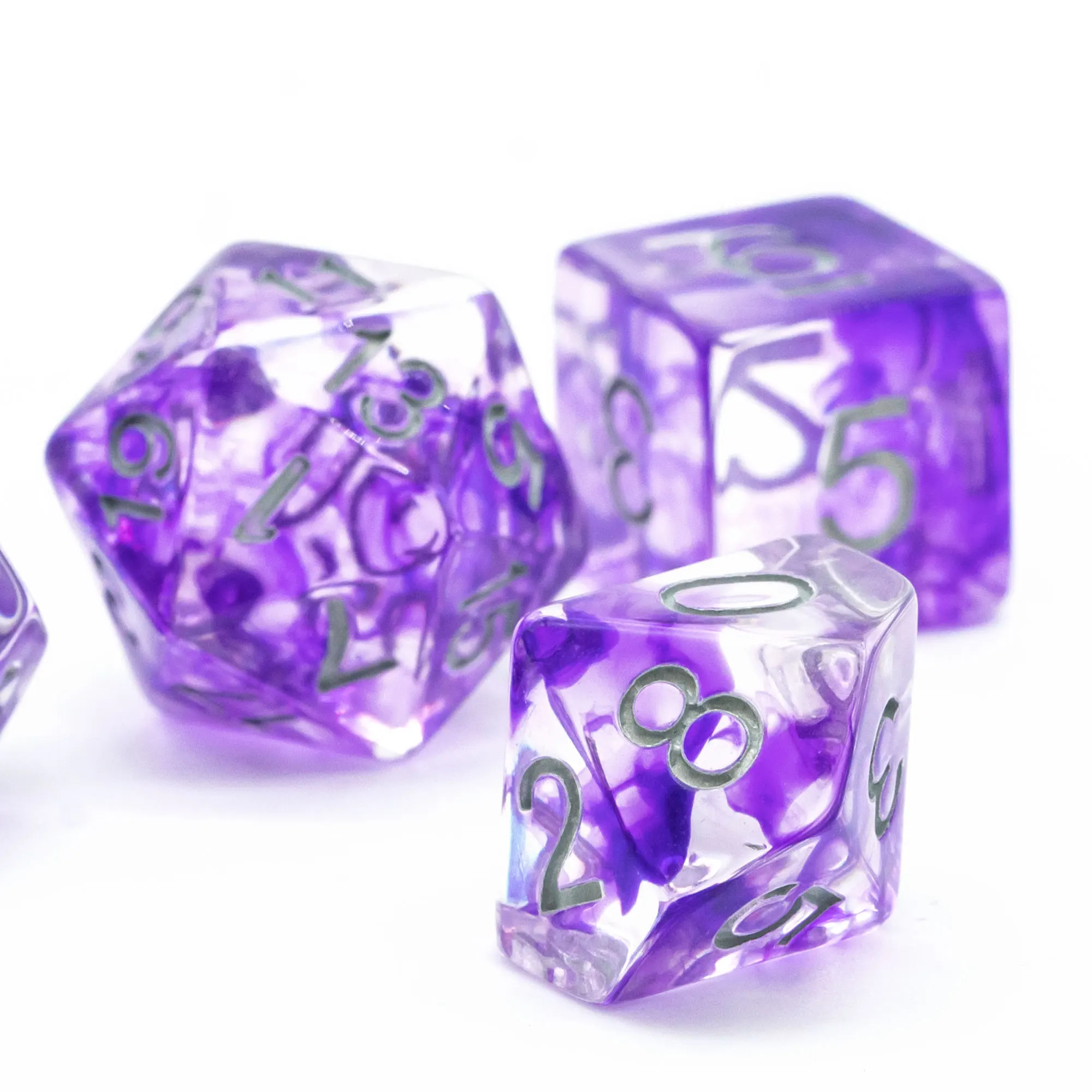 Полиуретановые фиолетовые фотообои набор D4 ~ D20 полигедрические кости для