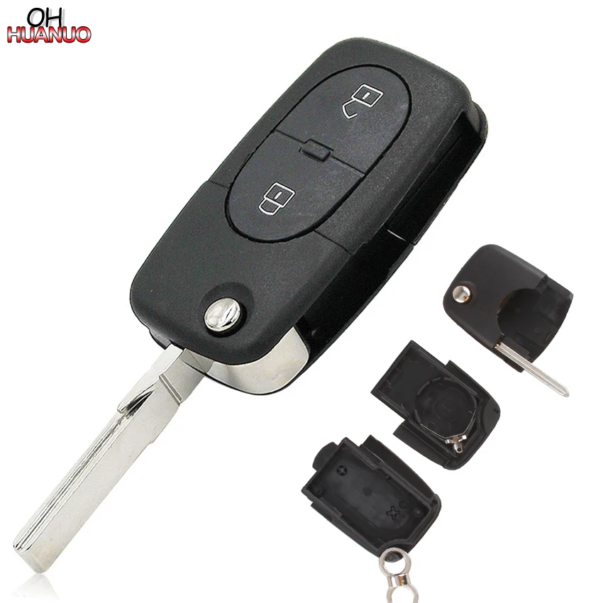 2 кнопки пустой пульт дистанционного ключа оболочки для Audi A4 A2 A3 A6 A8 TT RS4 Uncut HU66