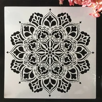 3030cm geometry mandala flowers diy layering stencils painting scrapbook coloring embossing album decorative template