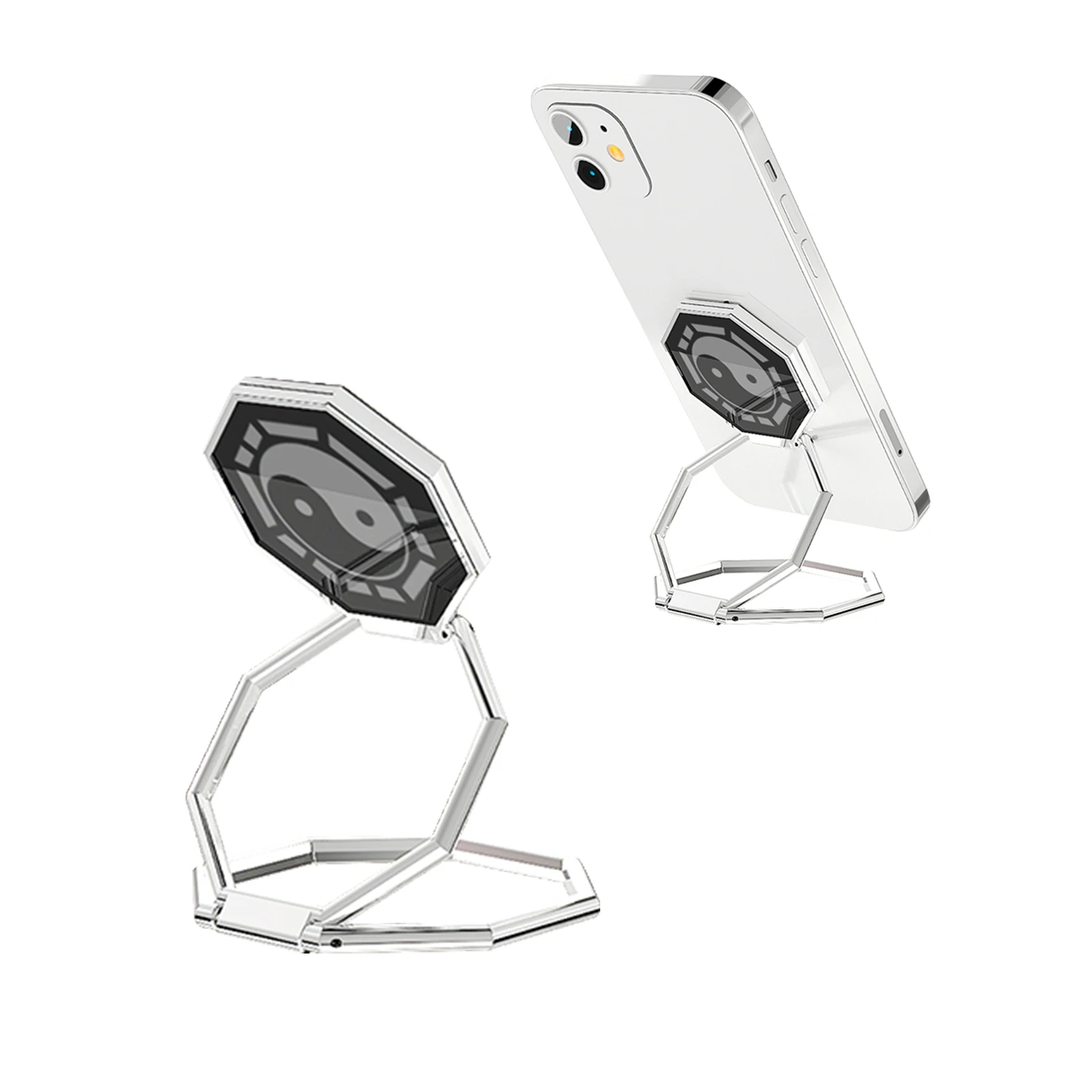 

Hasahing Phone Ring Holder Foldable Finger Kickstand Desktop 360 Degree Folding For Magnetic Absorption Phone Grip Holder Stand