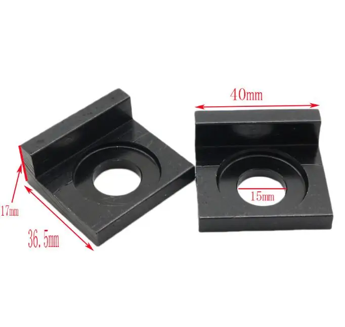 black 40mm 1 пара 6 цветов 15 мм квадратный алюминиевый натяжитель цепи регулятор для мотоцикла модификация Запчасти Аксессуары - Цвет: black 40mm