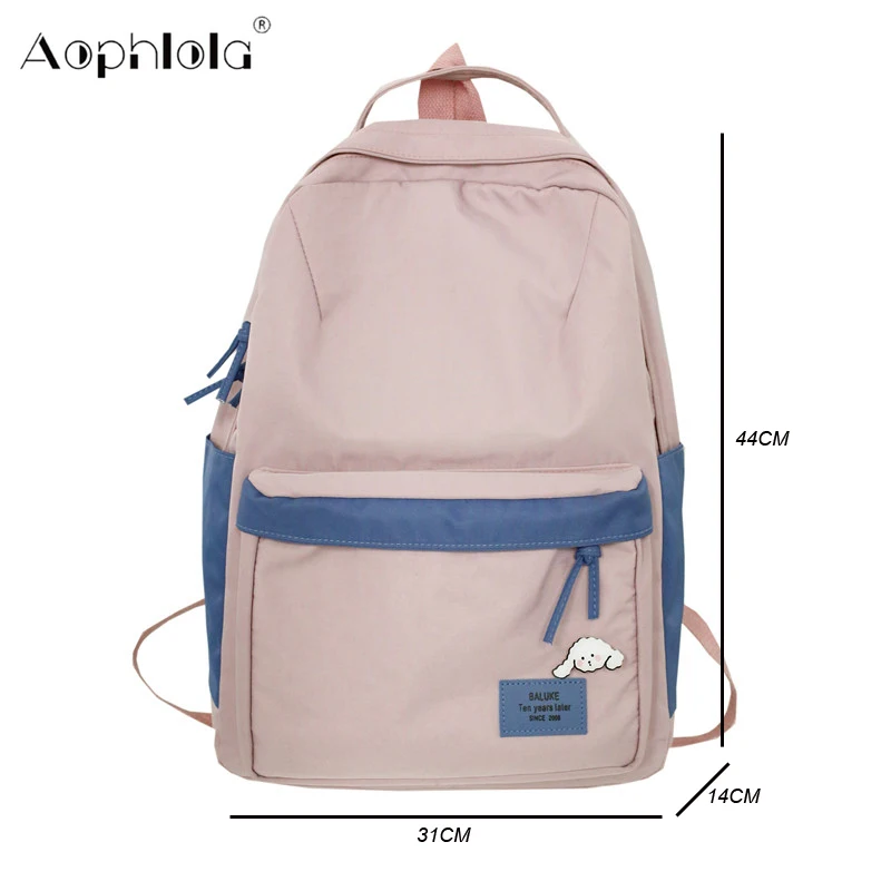 

New Waterproof Women Travel Backpack Nylon SchoolBag for Teenage Girl College Lady Double Shoulder Pack Student Book Rucksack