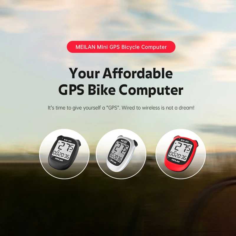 meilan m3 mini gps bike computer bicycle gps speedometer speed altitude dst ride time wireless red youth bicycle computer free global shipping