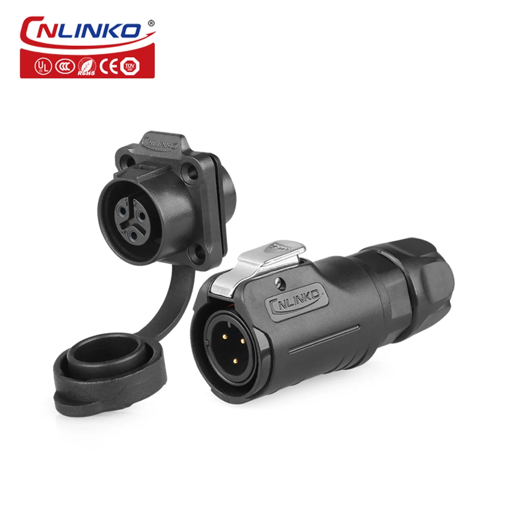 

Cnlinko IP67 Waterproof Wire Connector Industrial Electrical Cable 2/3/4/5/6/7/8 Pin Outdoor Plug Socket Aviation Connector