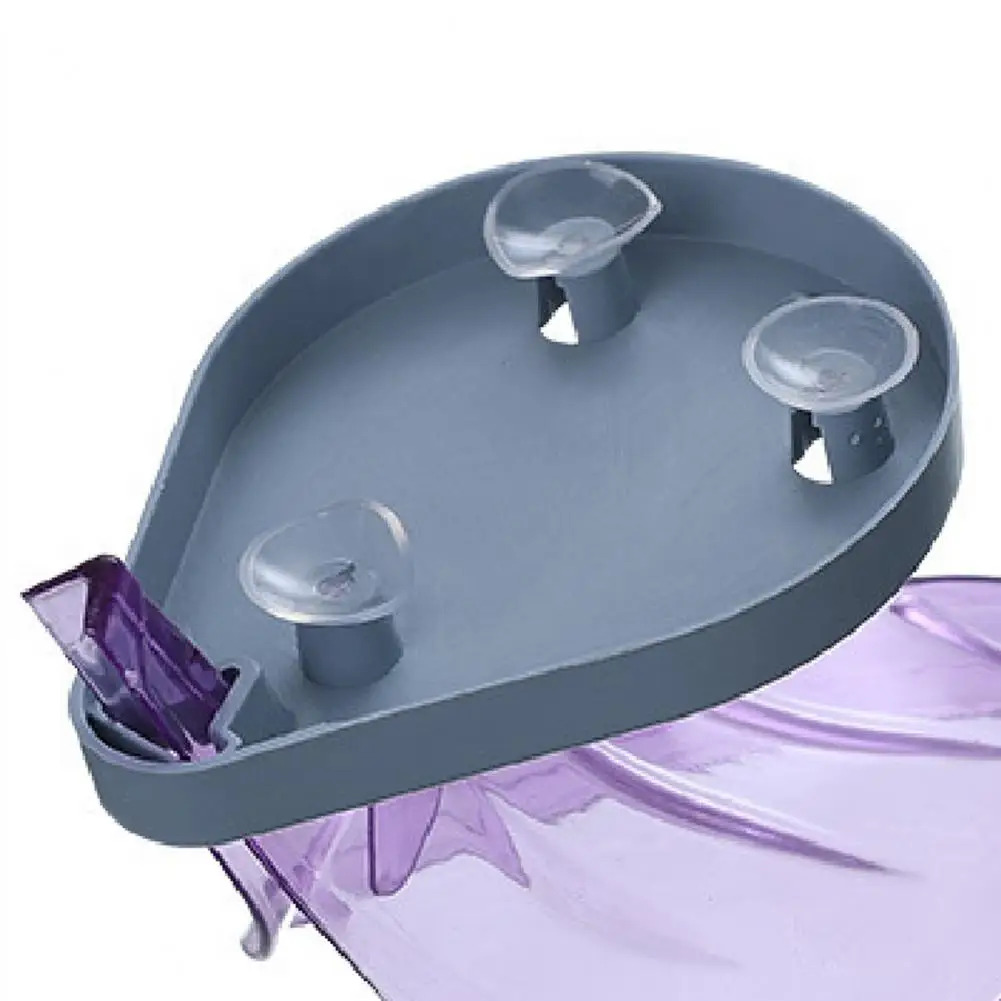 

Creative Transparent Leaf Shape Drain Soap Box Holder with Suction Cup for Bathroom