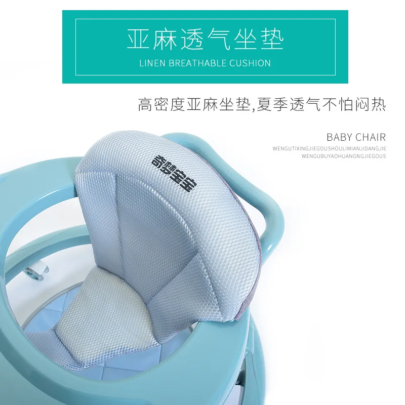 Детская ходунка Складная ручная с защитой от опрокидывания для детей ходунки