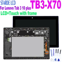 for lenovo tab 3 10 plus business tb3 x70l za0y tb3 x70f tb3 x70n za0x tb3 x70 lcd display touch screen assembly frame