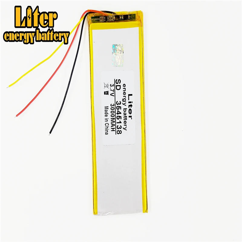 

Tablet polymer battery 3545138 3.7V 3000MAH 3545135 3545140 smart home MP3 speakers Li-ion battery for DVR cell phone,speaker