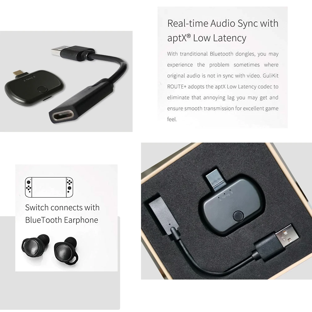 

Type-c wireless audio music transmitter CSR Bluetooth 5.0 1 in 2 Bluetooth transmitter suitable for all Game console