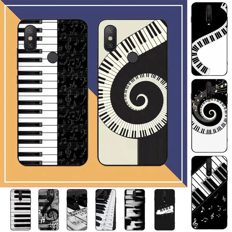 

black white music piano keys notes Phone Case for Redmi Note 8 7 9 4 6 pro max T X 5A 3 10 lite pro
