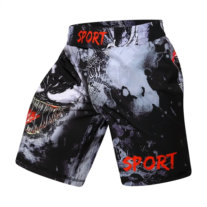 Новинка UFC BJJ MMA Fit Мужские шорты с принтом MMA 3D Fight Grappling Короткие полиэстер Kick гель Муай Тай шорты codylundin - Цвет: 17
