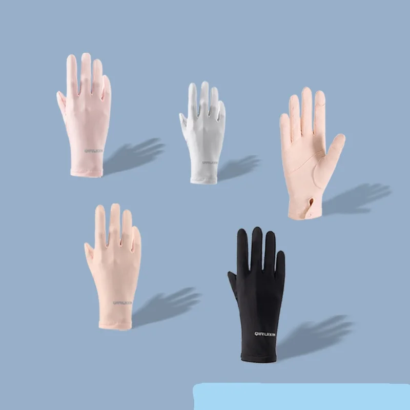

Summer Anti-UV Ice Silk Thin Non-slip Screen Sunscreen Mitten For Sports Cycling Running Driving Outdoors Fishing -40