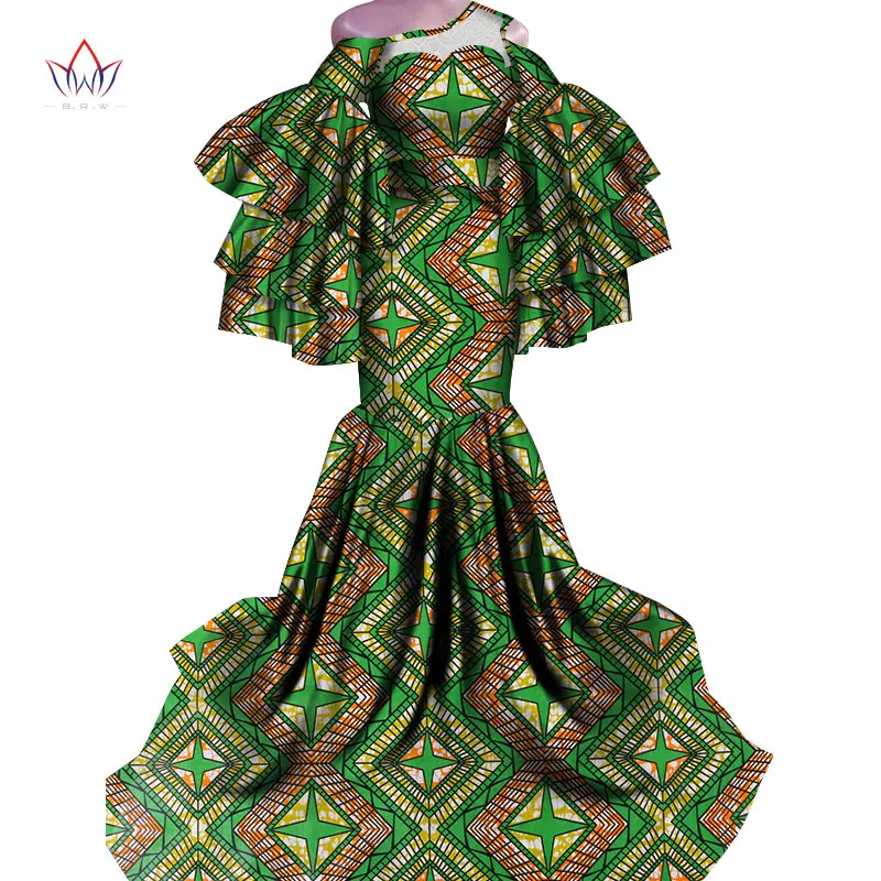 Платье Горячая Vestidos Дашики женское платье хлопок Принт традиционная африканская одежда рыбий хвост и земля одежда для женщин WY4336 - Цвет: 2