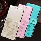 Чехол-книжка для Huawei Honor 10i Lite, 20S Pro, 8A, 9A, 9C, 9S, 9X, 8S, 8X, Y8P, Y9S, Y8S, Y7P, Y6P, Y5P, Y5, Y6 2019, кожа, с цветочным рисунком