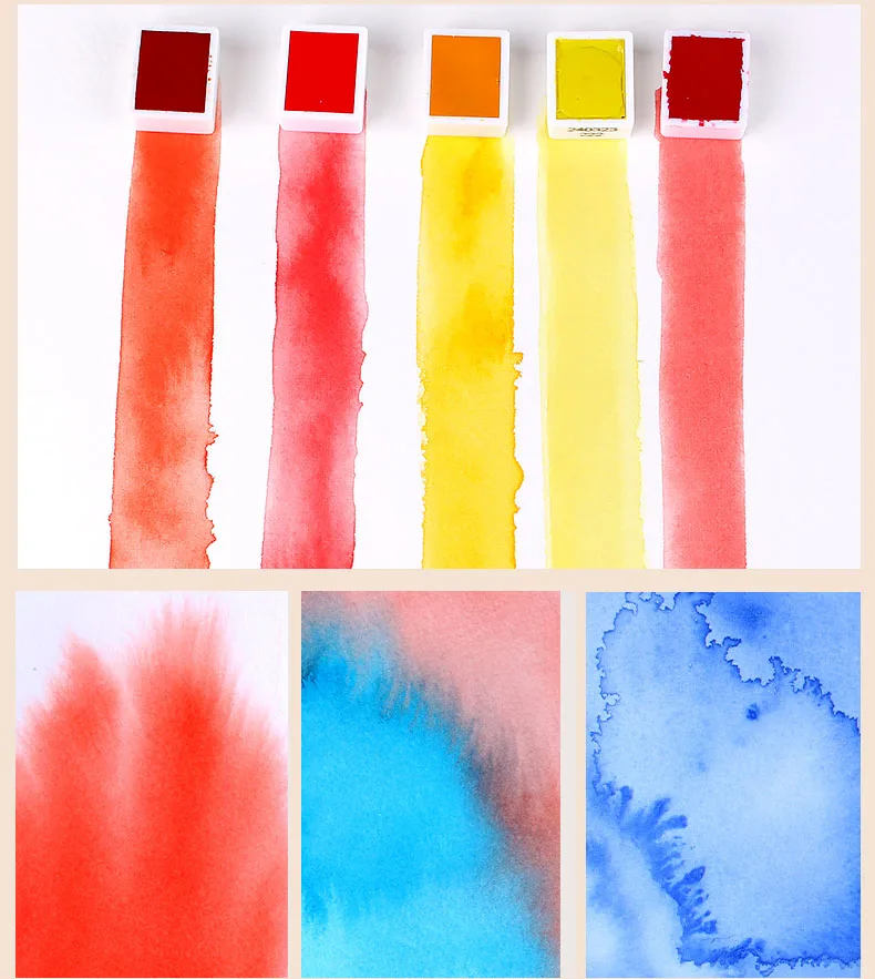 Профессиональный 36/48 цветов пигмент Твердые акварельные краски набор 12