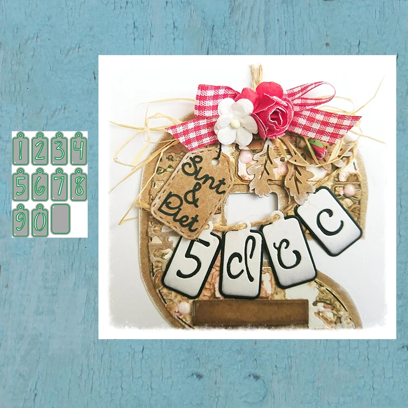 Металлические вырубные штампы LLove CCraft вырезанная форма с цифрами баннерами для