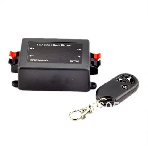 

30pcs/lot DC12-24V 8A Wireless Remote LED Dimmer Controller For 5050 3528 Single Color Strip Lights