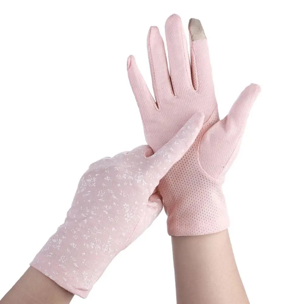 Нескользящие женские перчатки для вождения сетчатые кружевные вечерние