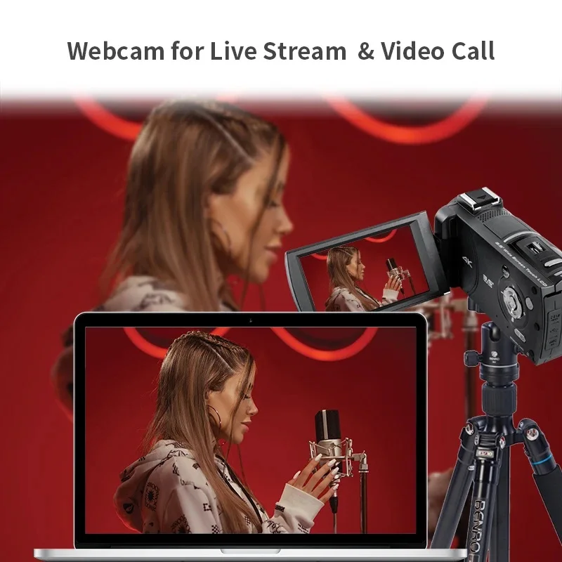 Видеокамера для блогера живая трансляция Ordro AX60 сенсорный экран 3 5 дюйма 12x