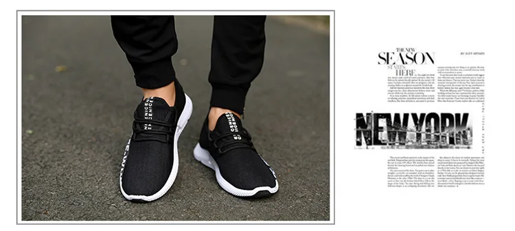 Autumn New Style Men Shoes Fashion Casual Mesh Shoes Stylish Rubber Shoes Sneakers Low Top Breathable Korean-style Running