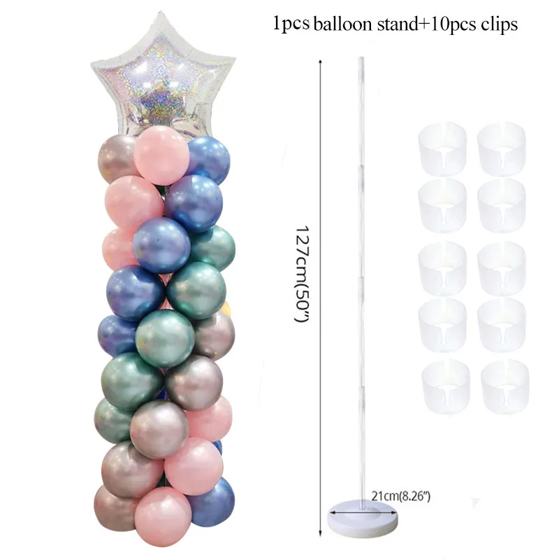 1set Balloon stand WEIGAO 7 трубок подставка для воздушных шаров держатель для шарика колонна воздушный шар "Конфетти" Беби Шауэр детский день рождения Свадебные украшения Поставки - Цвет: 1set Balloon stand