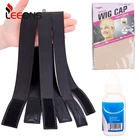 Профессиональная кружевная лента для парика и черно-коричневые чулки, Нескользящие черные эластичные повязки на голову для аксессуаров