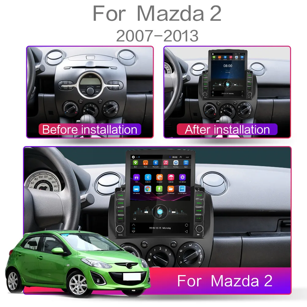 Автомагнитола 2 din на Android 9 0 мультимедийный видеоплеер с GPS-навигацией для MAZDA