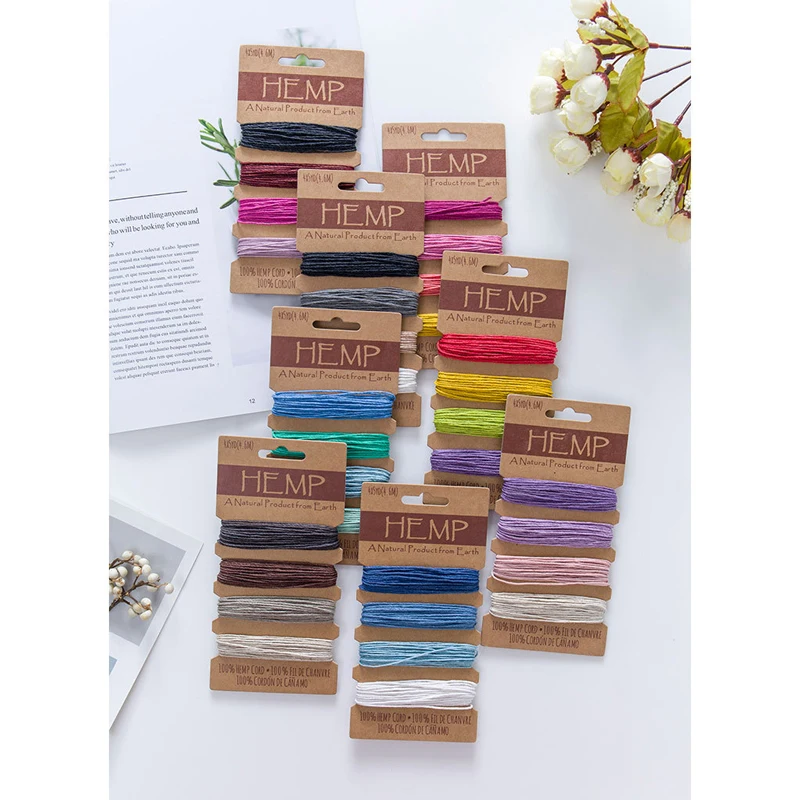 Цветная пеньковая веревка сделай сам вощеная нить для шитья ручной работы 20