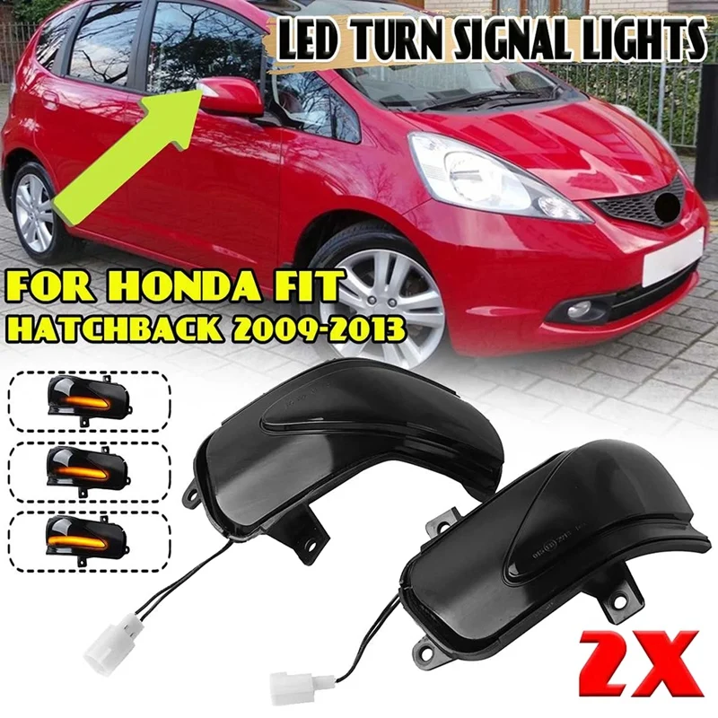 

Car LED Dynamic Turn Signal Rear View Side Mirror Light Indicator for Honda Fit JAZZ Hatchback 2009-2013