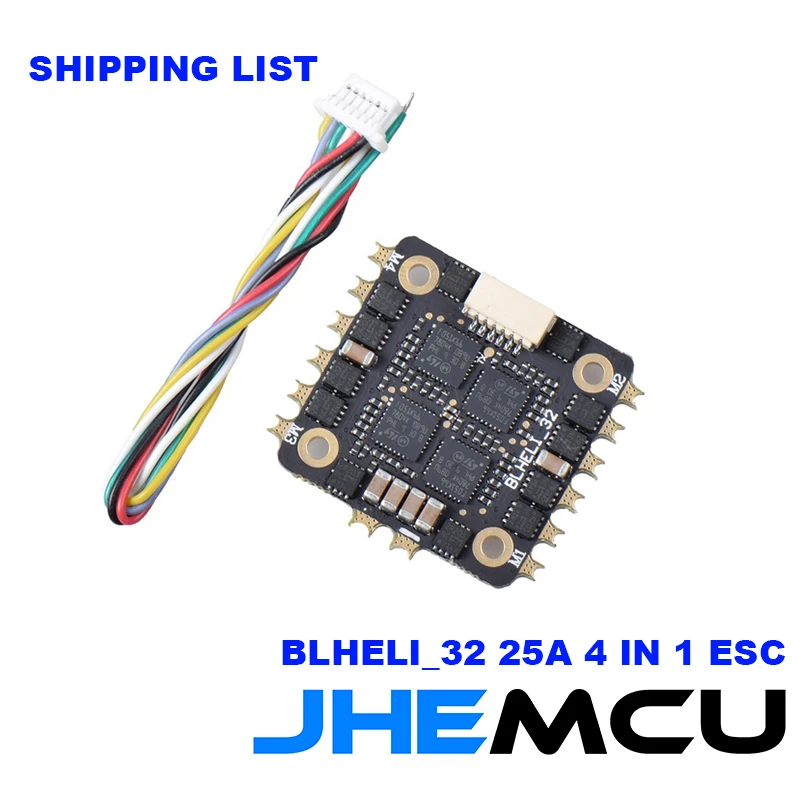 

JHEMCU BL32-25A 4in1 ESC ESC Four-in-one ESC BLHeli 32-bit Through Machine