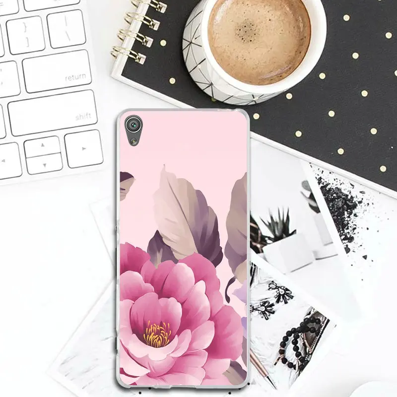 Чехол для телефона Sony Xperia XA Z1 Z3 Z5 компактный Z2 Z4 E3 E5 M2 M4 M5 T3 защитный чехол цветка