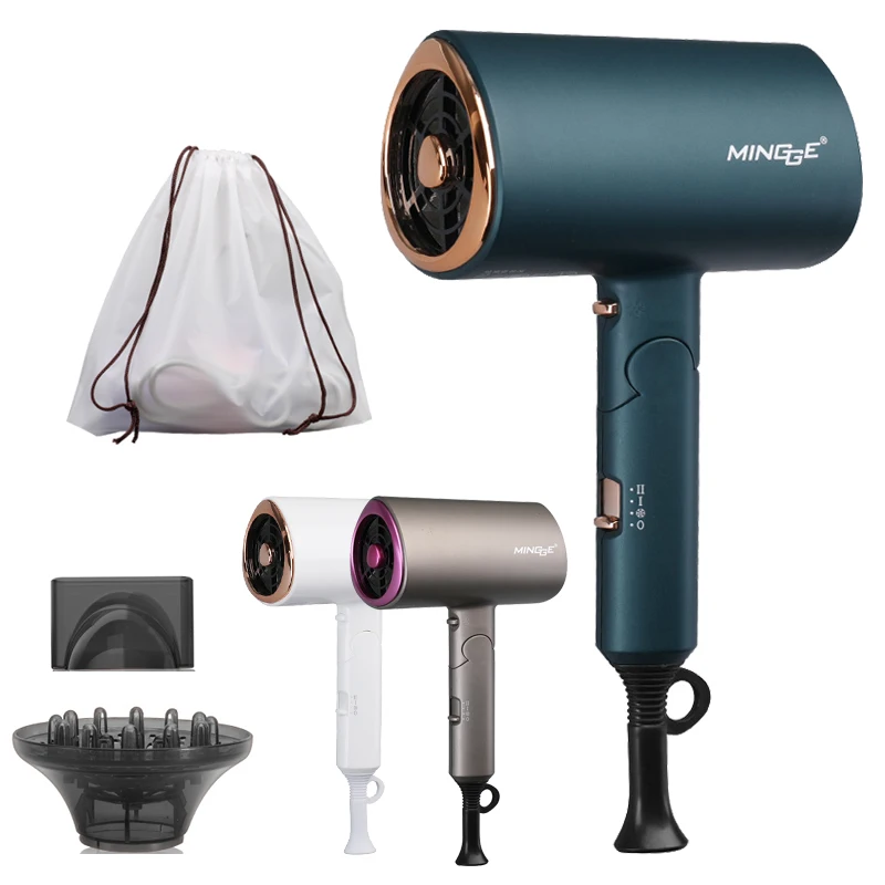 

Professional Folding Hair Dryer 110V-220V 1200-1800W Hot And Cold Air Volume Switch For Home Hairstylist Hairdryers