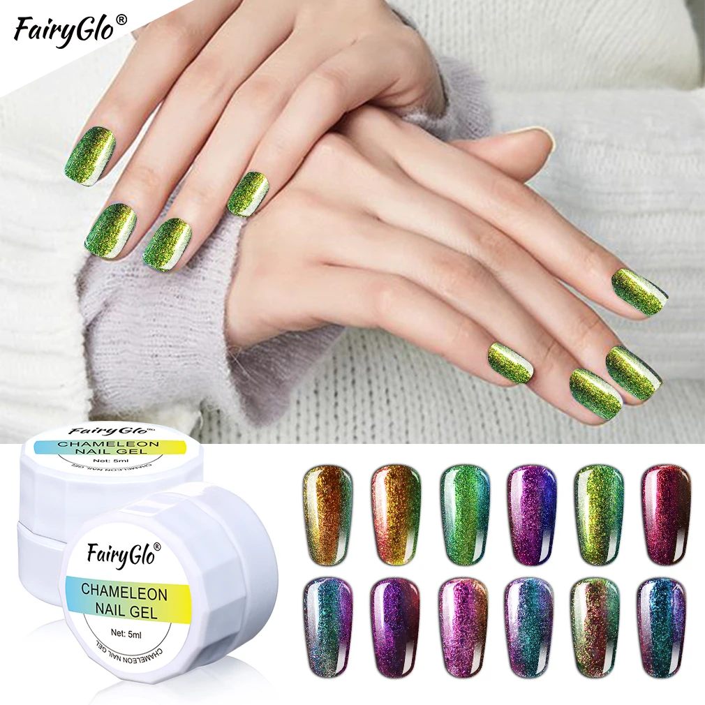 FairyGlo 5 мл Хамелеон Ультрафиолетовый Гель-лак замачиваемый долговечный для ногтей