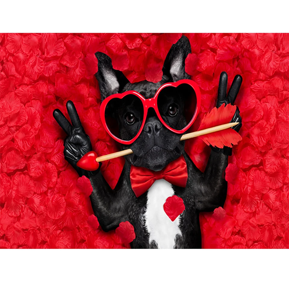 Картина из акриловых страз 5D сделай сам с изображением собаки стразы