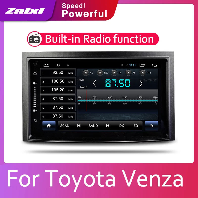 ZaiXi 2din автомобильный мультимедийный Android Автомагнитола для Toyota Venza 2008 ~ 2017 Bluetooth WiFi