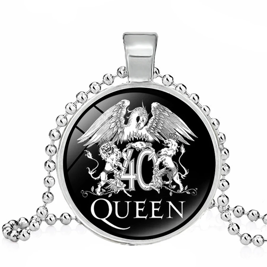 Мода поп и Рок Королева ожерелье из ленты игра плитка ювелирные изделия логотип