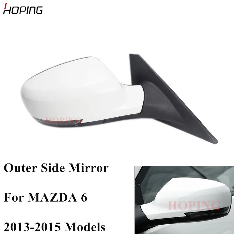 

Hoping For MAZDA 6 GG1 2013 2014 2015 Outer Rearview Side Mirror Assy Electric Folding Heating 7PINS 8PINS Base Color