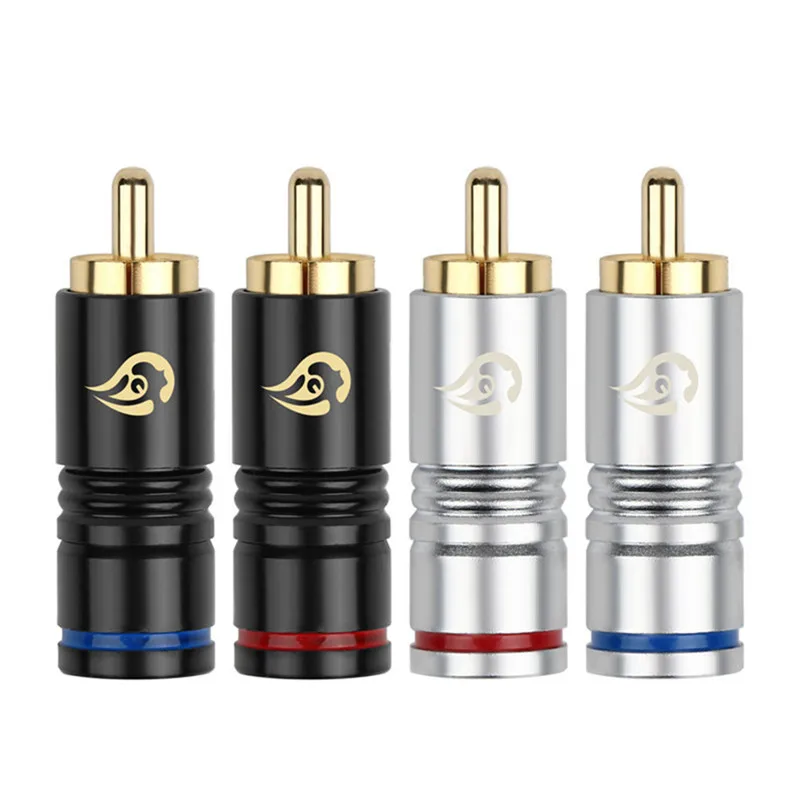 

Разъем RCA «папа» с золотым покрытием, Hi-Fi колонка, Клемма, аудиоразъем, углеродное волокно, медная акустика, клеммы для усилителя 6,5 мм