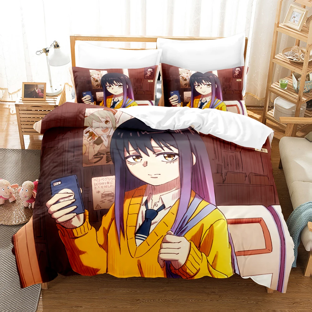 

Mieruko-chan Bedding Set 3D Anime Printed Boys Girls Gift Bedroom Decor Single Twin Full Size Home Textiles Dropshipping