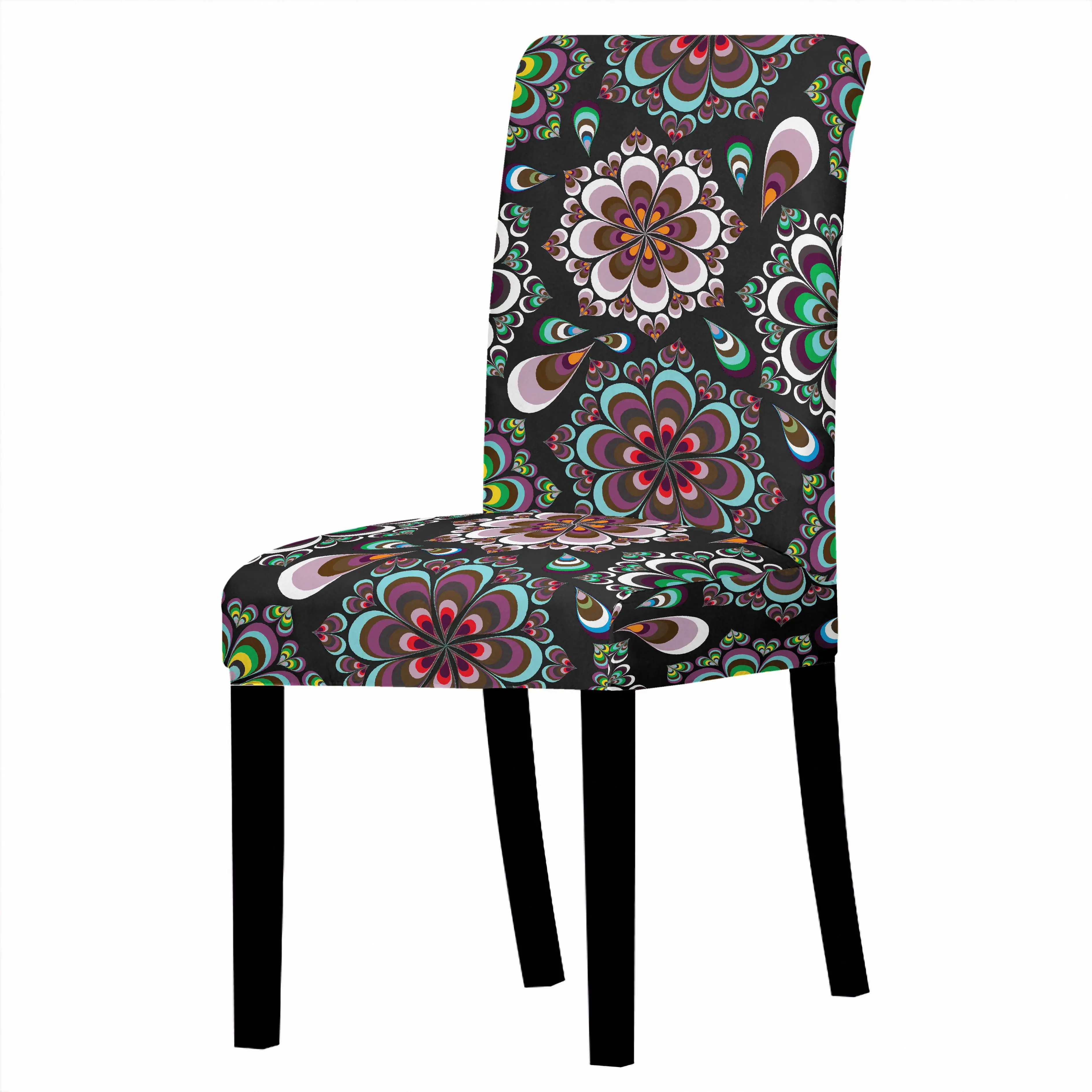 Чехол для обеденной мебели с цветочным принтом Мандала|Чехлы на стулья| |