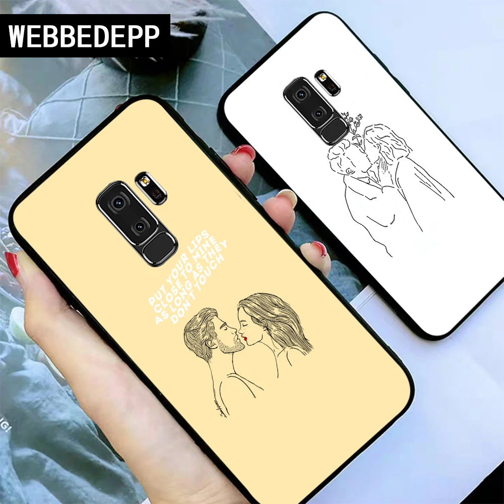 61W Минималистский линия пара силиконовый чехол для Samsung J4 Core 2018 плюс J6 Prime J7 Duo J8 Note 8