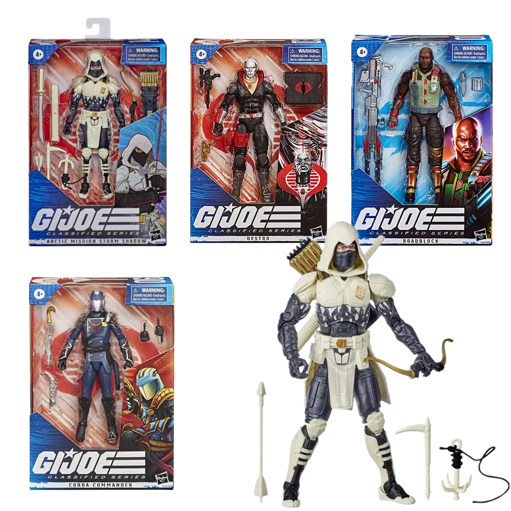 

16cm Hasbro GIJOE Anime Figures Storm Shadow Snake Eyes Duke Dest Ro Scarlett 6 Inch Action Figure Collection Model Boy Toy